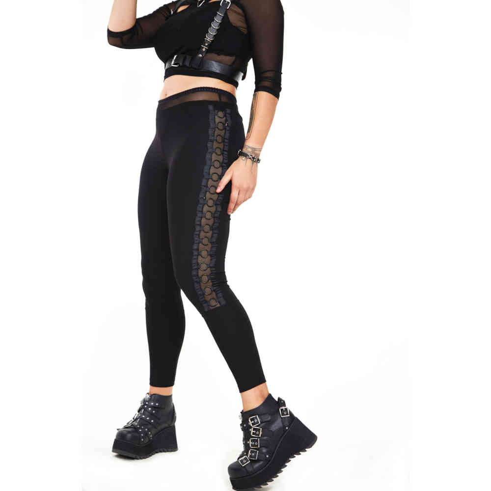 Jawbreaker - With Oring detail at side seams Legging - Zwart